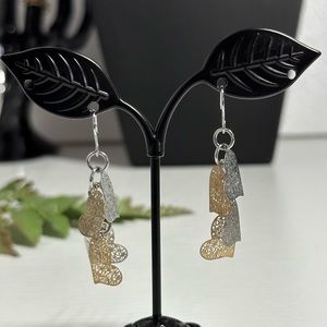 Multi-Tier Heart Dangle Earrings